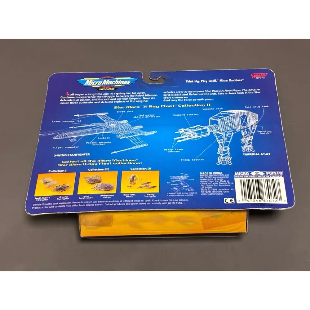 Micro Machines Star Wars X-Ray Fleet Collection X-Wing Fighter Imperial AT-AT